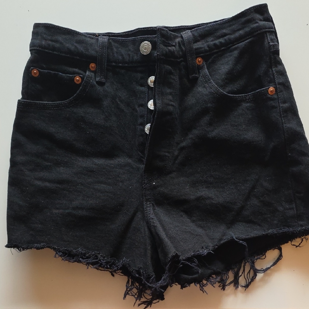 Levi's Black Jean Shorts for Women
